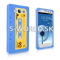 Silikónový obal Samsung Galaxy S3 - Retro Tape svetlo-modrá