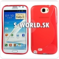 Silikónový obal Samsung Galaxy Note II - TPU červená