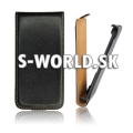 Kožený obal Samsung Galaxy Advance - Flip Slim čierna