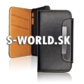 Kožený obal iPhone 5 - Wallet FL čierna