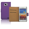 Kožený obal Samsung Galaxy S II - Wallet fialová