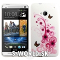 Silikónový obal HTC One M7 - Swirl ružová