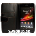 Kožený obal Sony Xperia Z - Wallet čierna