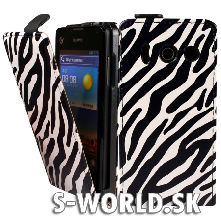 Kožený obal Huawei Ascend Y300 - Zebra Flip | Kožené obaly - S-world.sk -  synchronized world - Váš svet príslušenstva