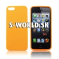 Silikónový obal iPhone 5 - Jelly oranžová