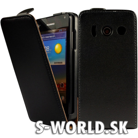 Kožený obal Huawei Ascend Y300 - Flip Genuine - čierna | Kožené obaly -  S-world.sk - synchronized world - Váš svet príslušenstva