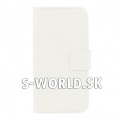 Kožený obal HTC One Mini 2 - Wallet - biela
