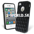 Silikónový obal iPhone 4 - Bubble - čierna
