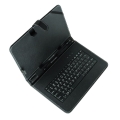 Univerzálny kožený obal BLUN s klávesnicou s micro/mini USB pre 10,1“ tablety - čierna