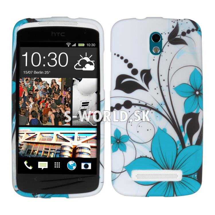Silikónový obal HTC Desire 500 - Flowers Swirl - modrá | Silikónové obaly -  S-world.sk - synchronized world - Váš svet príslušenstva