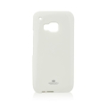 Silikónový obal pre HTC One M9 - Jelly Glittery - biela