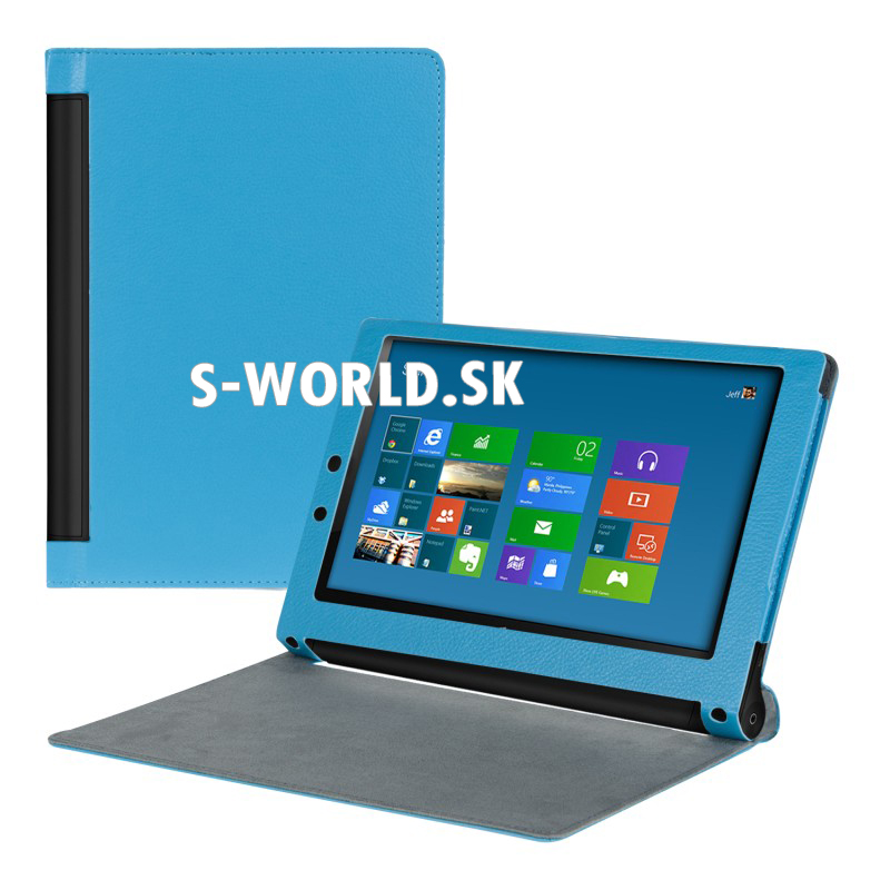 Kožený obal Lenovo Yoga Tablet 2 10inch - Stand - svetlo-modrá | Kožené  obaly - S-world.sk - synchronized world - Váš svet príslušenstva