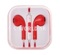 Stereo slúchadlá pre iPhone 3G/3GS/4/4S/5/5S BOX - červená