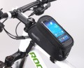 Držiak s brašňou na bicykel Roswheel pre smartfóny s rozmermi do 150 x 85mm - čierny
