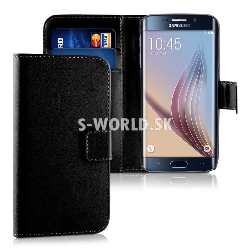 Kožený obal Samsung Galaxy S6 Edge - Wallet - čierna | Kožené obaly -  S-world.sk - synchronized world - Váš svet príslušenstva