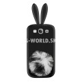 Silikónový obal Samsung Galaxy S3 - Bunny - čierna