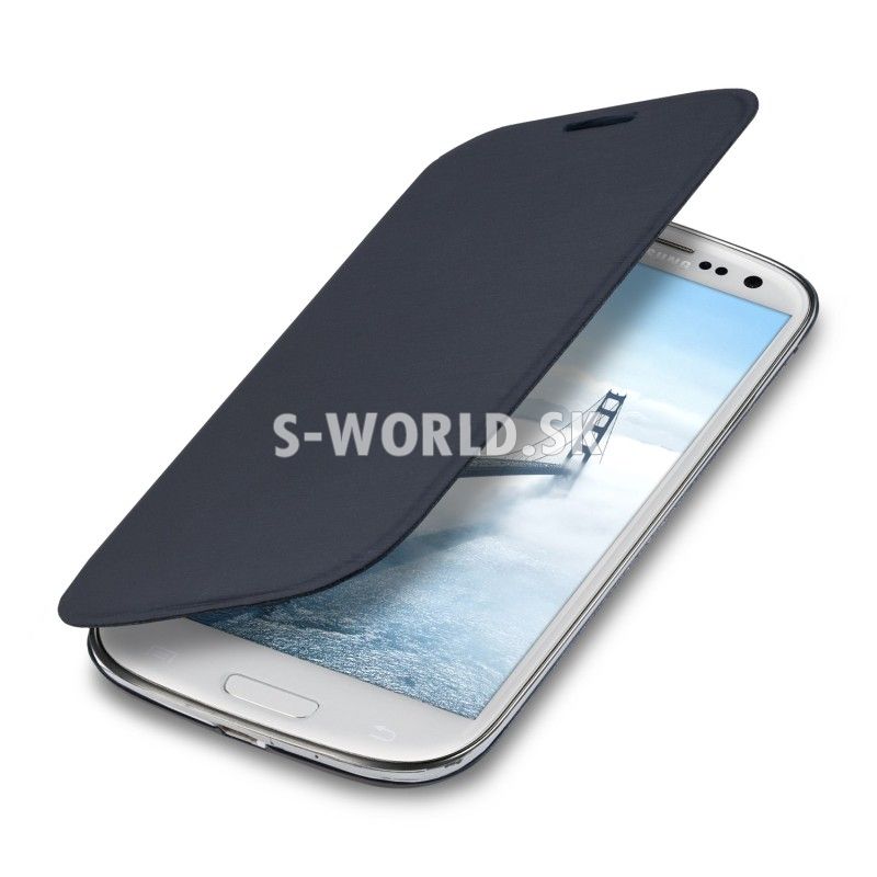 Kožený obal Samsung Galaxy S3 - Flip Cover - tmavo-modrá | Kožené obaly -  S-world.sk - synchronized world - Váš svet príslušenstva