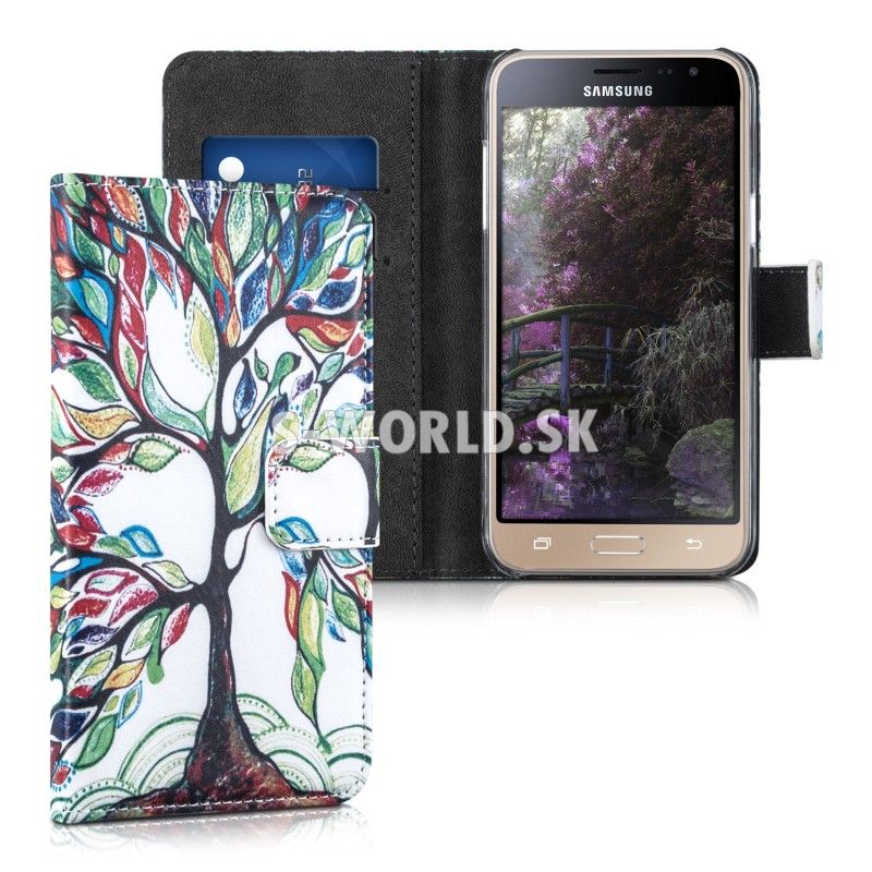 Kožený obal Samsung Galaxy J3 (2016) - Wallet Tree | Kožené obaly / puzdra  - S-world.sk - synchronized world - Váš svet príslušenstva