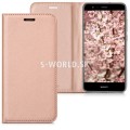 Kožený obal Huawei P10 Lite - Flip Cover - zlato-ružová