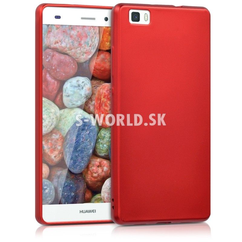 Silikónový obal Huawei P8 Lite - TPU Matt - červená | Silikónové obaly -  S-world.sk - synchronized world - Váš svet príslušenstva