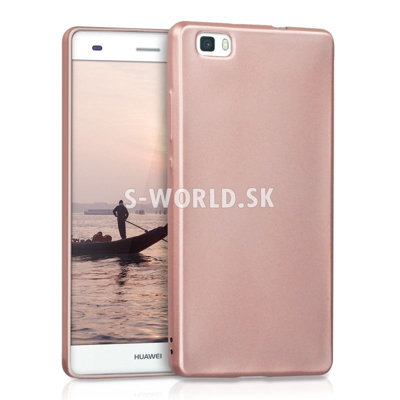Silikónový obal Huawei P8 Lite - TPU Matt - zlato-ružová | Silikónové obaly  - S-world.sk - synchronized world - Váš svet príslušenstva
