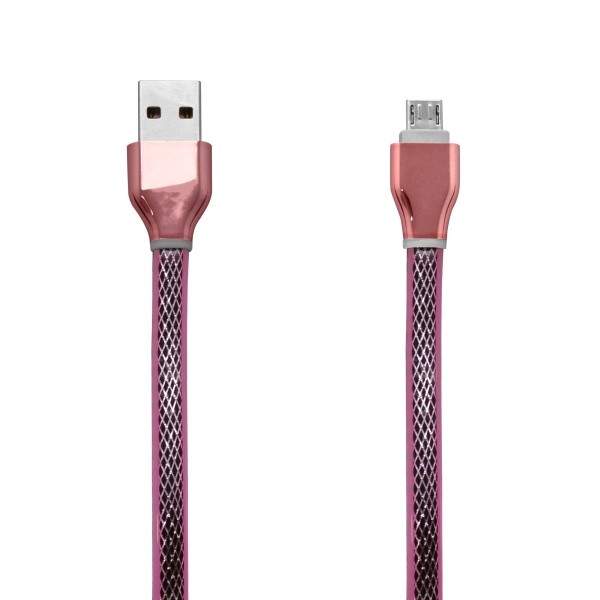 Micro USB ružový metalický kábel X Cool, 1 m | Dátové káble - S-world.sk -  synchronized world - Váš svet príslušenstva