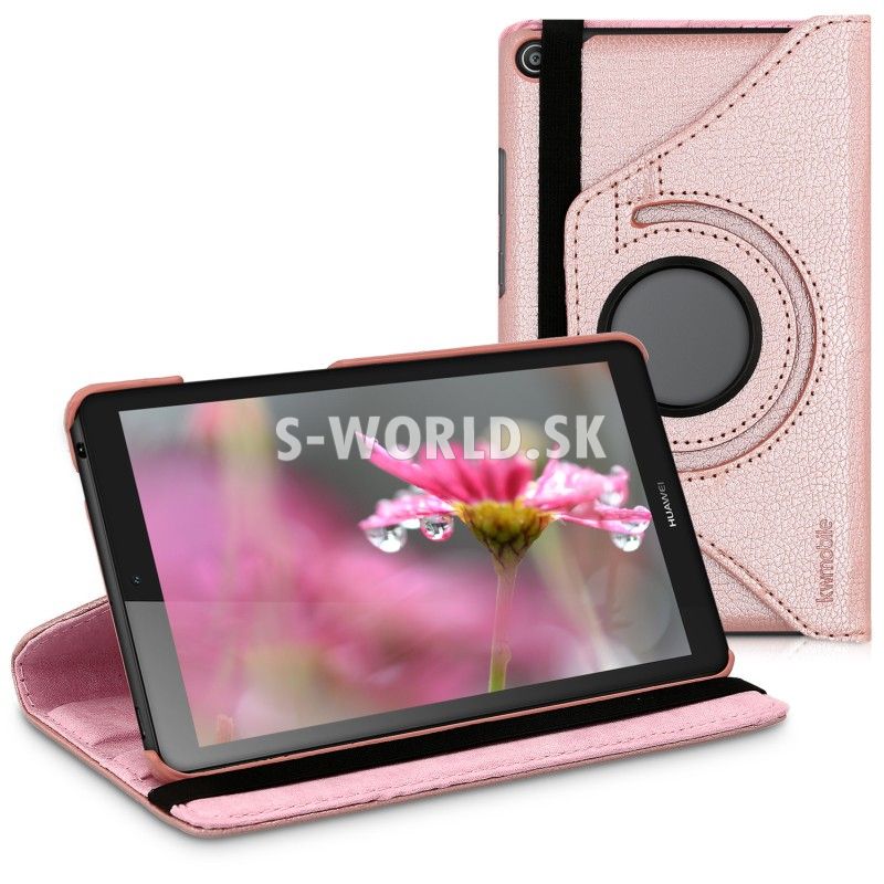 Kožený obal Huawei MediaPad T3 7.0 - Rotate - zlato-ružová | Kožené obaly /  puzdra - S-world.sk - synchronized world - Váš svet príslušenstva