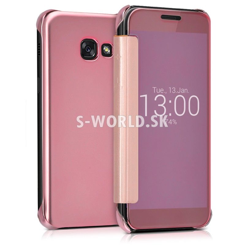 Puzdro pre Samsung Galaxy A3 (2017) - Flip Case Mirror - ružová | Kožené  obaly / puzdra - S-world.sk - synchronized world - Váš svet príslušenstva