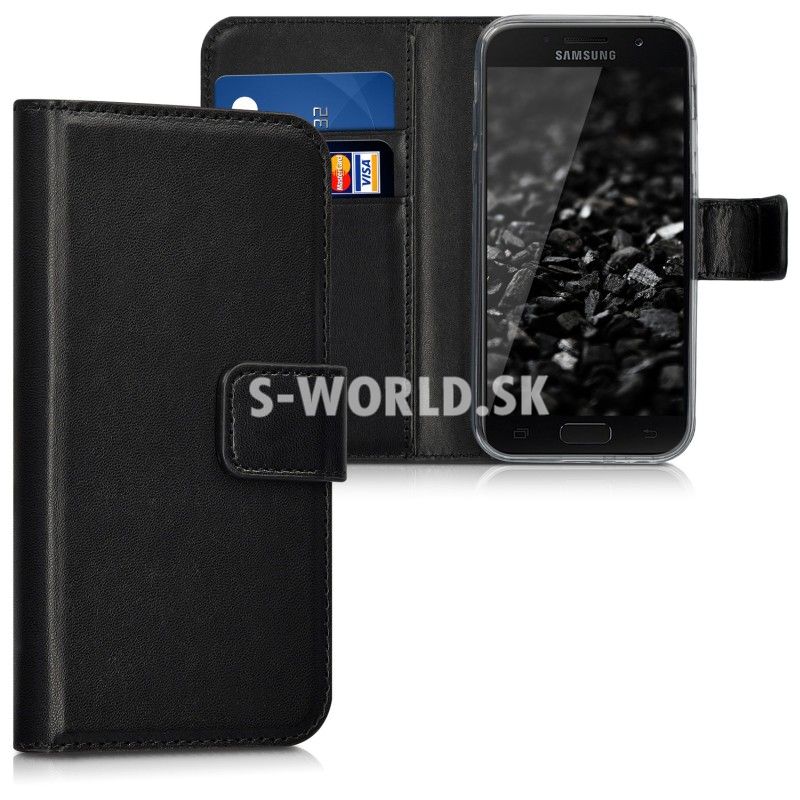 Kožený obal Samsung Galaxy A3 (2017) - Wallet - čierna | Kožené obaly /  puzdra - S-world.sk - synchronized world - Váš svet príslušenstva