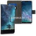 Koženkový obal Huawei P20 Lite - Wallet Galaxy Design
