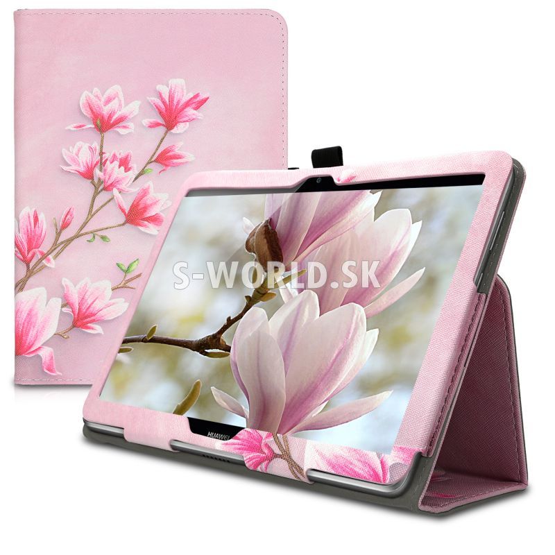 Kožený obal Huawei MediaPad T3 10 - Magnolia Design - ružová | Kožené obaly  / puzdra - S-world.sk - synchronized world - Váš svet príslušenstva