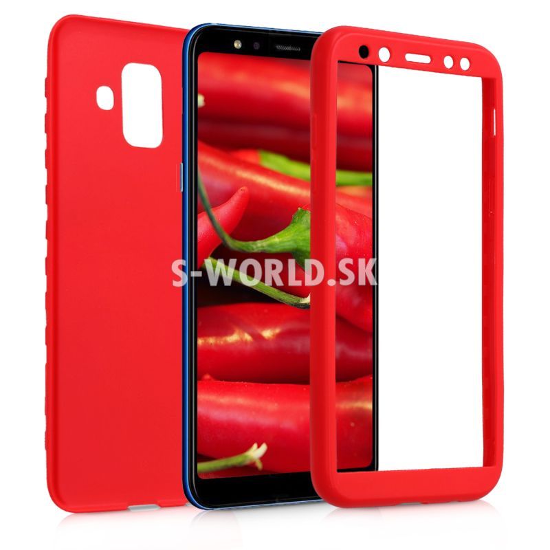 Silikónový obal Samsung Galaxy A6 (2018) - Full Body - červená | Silikónové  obaly - S-world.sk - synchronized world - Váš svet príslušenstva