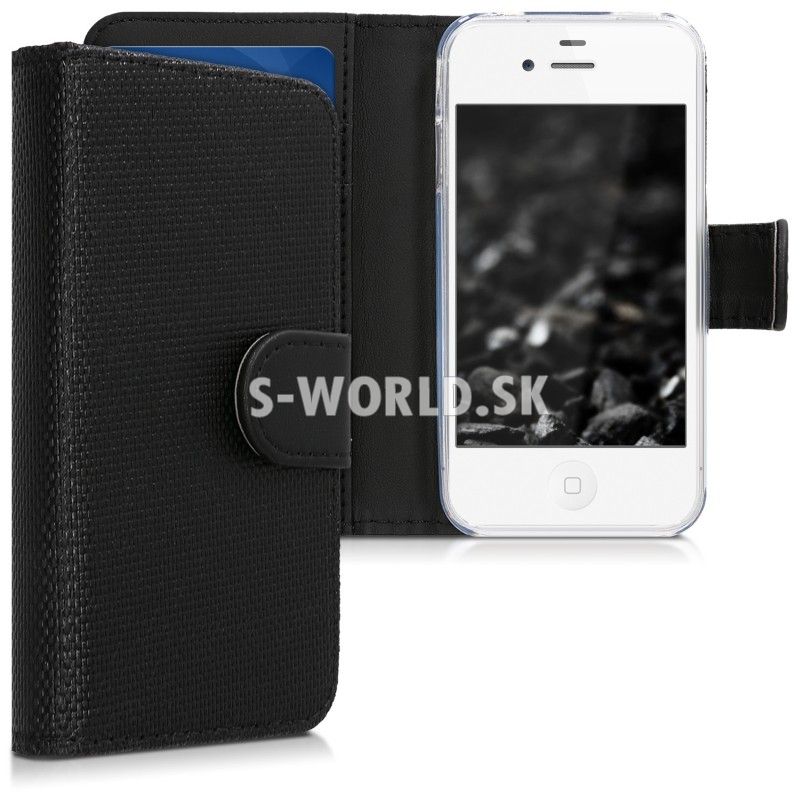 Nylonový obal Apple iPhone 4 / 4S - Wallet - čierna | Kožené obaly -  S-world.sk - synchronized world - Váš svet príslušenstva