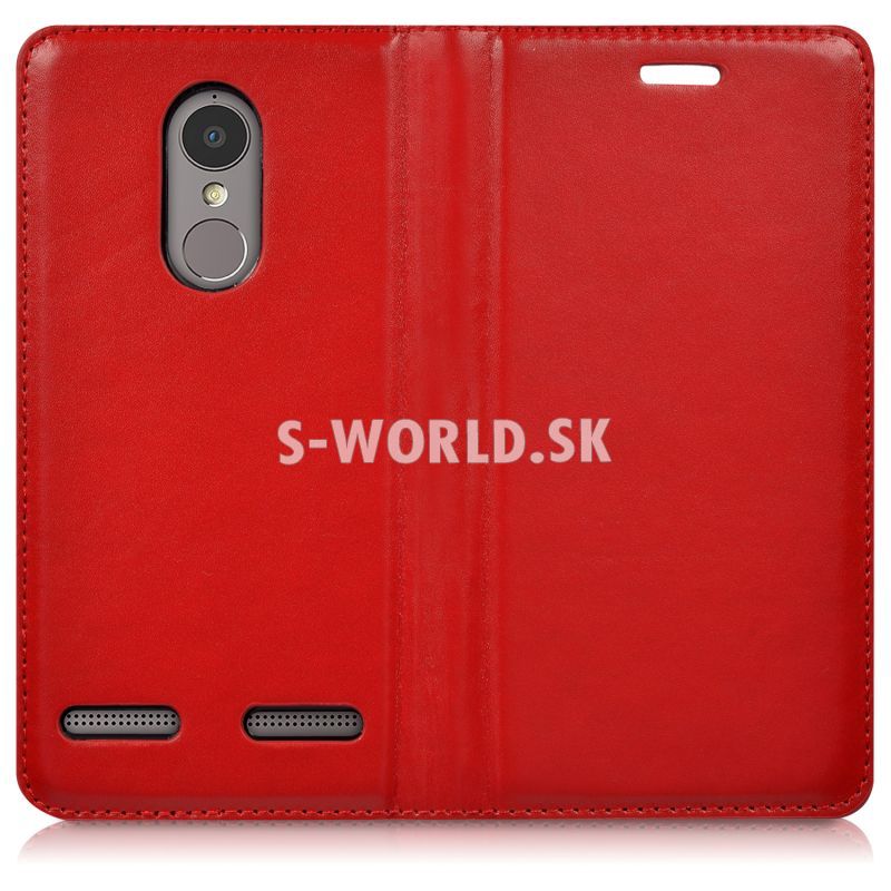 Koženkový obal Lenovo K6 - Flip Cover - červená | Kožené obaly / puzdra -  S-world.sk - synchronized world - Váš svet príslušenstva