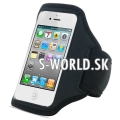 Športový pás na rameno ZEO pre iPhone 4/3GS/3G/2G – čierna