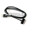 USB kábel Samsung Galaxy Tab 7.0 / 7.7 / 8.9 / 10.1 - čierna