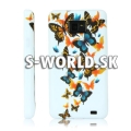 Silikónový obal Samsung Galaxy S II - Butterfly oranžovo-modrá