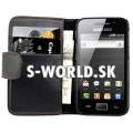 Kožený obal Samsung Galaxy Ace - Wallet čierna